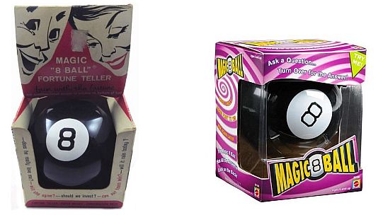 Vintage and new Magic 8 Balls